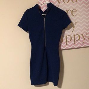 Forever 21 stretchy slim fitting blue dress